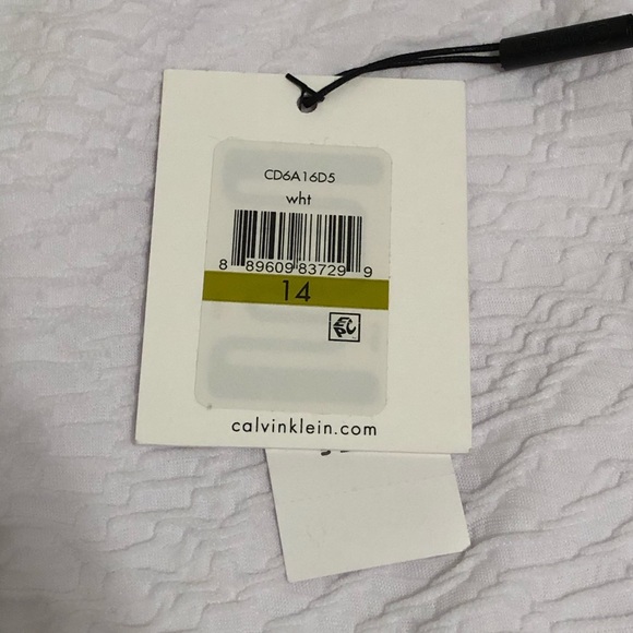 NWT Calvin Klein White Sleeveless Dress - Picture 6 of 7